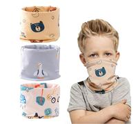 WUFKOP 3 Bragas de Cuello para Bebé y Niño, Buff Infantil de Algodón Suave con Diseños de Animales, Calentador de Cuello Multiusos para Otoño e Invierno
