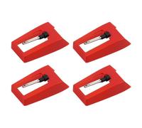 WUFKOP 4 Piezas Agujas para Tocadiscos Universales, Repuestos de Diamante/Cerámica con Fácil Instalación, para Amantes de la Música y Coleccionistas de Vinilos