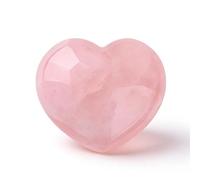 WUFKOP Piedra Natural de Cuarzo Rosa en Forma de Corazón, Cristal del Chakra para Meditación y Sanación Emocional, Regalo Espiritual para Mujeres y Practicantes