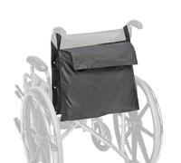 WUFKOP Sac de Rangement pour Fauteuil Roulant, Bolsa Trasera Impermeable 43x43 cm con Franjas Reflectantes, Soporte para Sillas de Ruedas, Rollators y Scooters de Movilidad