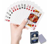 WUGAUWOR Baraja Cartas Waterproof de Plástico, Cartas Poker, Naipes Impermeables, Cartas Uno Plastificadas Agua, Tapete Cartas, Juego Cartas, Plastic Playing Cards, 1 Baraja, Azul