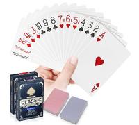 Wugauwor Cartas Poker de Plástico, Baraja Poker Impermeable (2 x 54 Cartas), Rojo y Azul, Baraja de Cartas de Poker Profesional, Plastic Waterproof Playing Cards