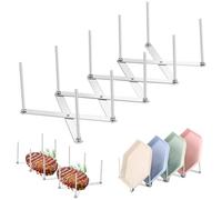 WuGU Organizador de Sartenes, soporte sartenes de tamaño ajustable, Organizador de Olla Soporte, estante telescópico multifuncional para Almacenar Tapas de Ollas, Platos-1 Piezas