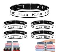 wuher 4Pcs Bed Sheet Organizer Bands Sheets Labels for Elastic Bedding Linen Closet Storage Foldable Sheet Set Organizer Sheet K