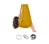 Wuhing-SJ-150x280Cm/59x110 Gold Sensory Swing Indoor Therapy Swing for Adults Kids And Teens W/More Special Needs Sensory Great for Autism,Has A Calmi