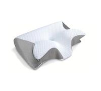 Wuhuarou Almohada Cervicales y Cuello Viscoelastica, Ergonómica Almohada Antironquidos, Antiarrugas Pillow para Dormir de Lado, Apnea del Sueño, 62x37x8/12cm