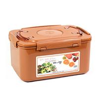 Wuiil E-Jen Premium Kimchi, Sauerkraut Container Probiotic Fermentation with Inner Vacuum Lid (Earthenware Brown, 2.9 gal/ 11L)