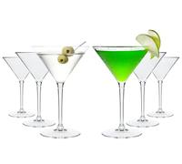 WUITOKI Vasos Martini de plástico, 245 ml, reutilizables, aptos para lavavajillas, irrompibles, libres de BPA, vasos de cóctel