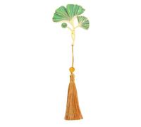 WUJIHE Chinese Stationery SQ1115 - Marcapáginas de metal vintage con flores huecas y plantas verdes
