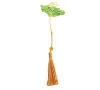 WUJIHE Chinese Stationery SQ1116 - Marcapáginas de metal vintage con flores huecas y plantas verdes