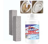WUKALAKA Pumice Stone for Toilet Cleaning Bowl Stick, Pumice Stone Toilets Bowl Clean Brush, Powerfully Cleans Hard Water Rings, Calcium Buildup and Stains, Suitable for Cleaning Toilets, Bathroom
