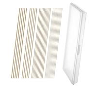 Wukesong 30PCS Varillas de latón, longitud 25cm, 4 diámetros 1mm 1.5mm 2mm 2.5mm Varilla redonda de latón para artesanías Modelo de bricolaje Jardín Repairsx