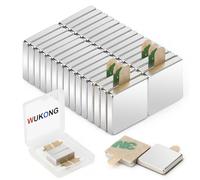 Wukong 10×10×2mm Imanes Neodimio Imanes Pequeños, 30 Piezas Imanes Potentes Imanes Adhesivos, Imanes Pizarra Magnetic, Imanes Nevera para Pizarras Blancas, Oficinas y Tablones de Anuncios