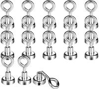 Wukong 18 Paquetes Super Imanes de Neodimio, 16mm ganchos magneticos 8kg Fuerza de Tracción Imán Redondo