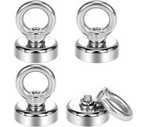 Wukong 19 kg gancho magnético de Neodyme, 4 piezas para abrigo, imán magnético potente, 25 mm, ojales, imanes de gancho para cocina, nevera y garaje