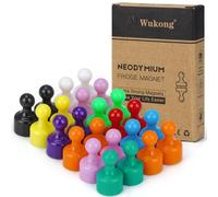 Wukong - 24 Piezas de Imanes Fuertes de Colores para Pizarra Magnética, Imanes Decorativos Pequeños para Nevera, Oficina, Tablero de Notas