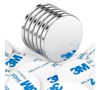 Wukong 32 × 3 mm Imán potente de 6 piezas Imán autoadhesivo, imán de neodimio súper potente para placas magnéticas, tablas de madera y azulejos