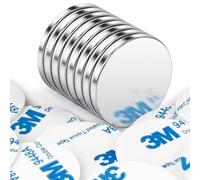 Wukong 32 × 3 mm Imán potente de 8 piezas Imán autoadhesivo, imán de neodimio súper potente para placas magnéticas, tablas de madera y azulejos