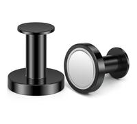 Wukong 36×40mm Imanes Neodimio Potentes, 2 Piezas Imán Potente Negro Imanes Nevera, Imanes Pizarra Magnetica, Imanes Grandes para Oficinas, Cocinas y Pizarra Blanca