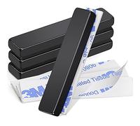 Wukong 4 Pezzi Imanes Potentes, 50×10×5mm Negro Imanes Neodimio Iman Adhesivos, Imanes Pequeños Imanes Rectangulares Para Salas de Herramientas, Almacenes y Cocinas