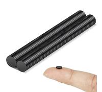 Wukong 5x1mm Negro Pequeños Imanes, 100 Piezas Mini Imán Fuerte de Neodimio para Pizarras Blancas, Nevera, Manualidades, Pizarra de Imanes y Proyectos DIY