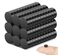 Wukong 5x2mm Negro Pequeños Imanes, 100 Piezas Mini Imán Fuerte de Neodimio para Pizarras Blancas, Nevera, Manualidades, Pizarra de Imanes y Proyectos DIY