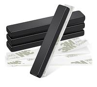 Wukong 60×10×5mm Imanes Neodimio Potentes, 4 Pezzi Imanes Adhesivos Iman Negro, Imanes Pequeños Imanes Neodimio Rectangulares para Cocina, Oficina y Almacén
