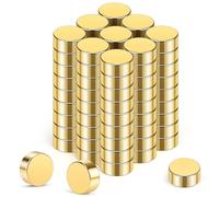 Wukong 6x3mm Imán Fuerte de Dorado, Paquete de 80 Pequeños Imanes de Neodimio para Refrigerador, Pizarra Blanca, Escuela, Oficina, Mini Magnet Redondos para Fotos de Bricolaje, Notas