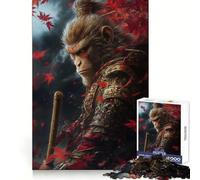 Wukong, el Rey Mono, Rompecabezas de 1000 Piezas para Adolescentes, Ideal para Practicar la lógica, divertirse en Silencio, con Bordes limpios, Regalo Festivo (50x75cm)