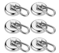 Wukong Ganchos Magnéticos, Imanes con Gancho, Super fuerte ganchos de imán de neodimio ganchos magnéticos de 32mm,Pared para los Accesorios de Cocina Almacenamiento,6 Piezas