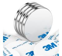 Wukong Imanes de 32 × 3 mm fuertes, 4 unidades de imanes de neodimio autoadhesivos, fuertes, de tierras raras para pegar, imanes extra fuertes para pizarras magnéticas, tablas de madera y azulejos