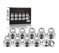 Wukong Imanes de Neodimio,Diámetro 32MM X Altura 35MM ganchos magneticos 30kg Fuerza de Tracción Imán Redondo (10 Piezas)