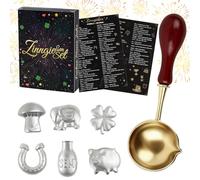 Wukong Juego de fundición de estaño con 6 figuras de estaño, 1 cuchara y cuaderno de oráculo - Fundición de Año Nuevo con instrucciones, juego de fiesta tradicional y uso de Año Nuevo para Año Nuevo