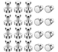 WuKong Juego de imanes de neodimio para pizarras magneticas, Blancas, mapas, pequeños Pines metálicos para frigoríficos, Chinchetas potentes con imán Ø 12x16mm per Pizarra Nevera magnética(20pcs)