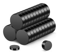 Wukong Negro Pequeños Imanes, 12x3mm | 50pcs Mini Imán de neodimio Fuerte para Pizarras Blancas, Nevera, Manualidades, Pizarra de Imanes y Proyectos DIY