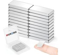 Wukong Paquete de 20 imanes fuertes, imán de barra fuerte de 20 x 10 x 3 mm, imán cuadrado para pizarras blancas, proyectos, nevera, manualidades, tablón de anuncios o bricolaje