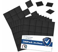 Wukong Placas magnéticas autoadhesivas, 10 x 10 mm, 200 unidades con adhesivo 3M, imanes autoadhesivos, imanes planos, lámina magnética flexible autoadhesiva para fotos y más