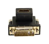 WUKUBO HD 1080P DVI a HDMI Compatible con Aappter convertidor Macho a Hembra for HDTV LCD DVI-D PC 90 180 Grados de rotación Conector Divisor(DV-041-UP)