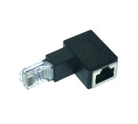 WUKUBO Varón Rj45 al Cable Femenino Cristal de la extensión del LAN del Adaptador del Codo de 90 Grados(Up)