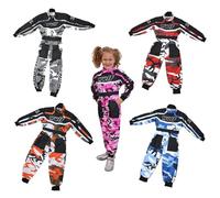 Wulfsport Junior - traje de Kart niños con diseño de camuflaje, mono para Motocross Quad, carreras.