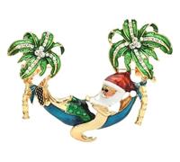 Wuli & Baby - Broche de Navidad, diseño de Papá Noel con esmalte