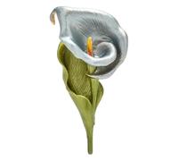 Wuli & Baby - Broche esmaltado con diseño de lirios para hombre y mujer, Klein, Metal no precioso