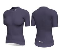 Wulibike Maillot de ciclismo para mujer de manga corta, transpirable, de secado rápido y elástico, ligero con 3 bolsillos traseros, UPF50+ para Gravel, MTB y desplazamientos, Deep Purple, XXL