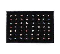 wuligirl, apilable, 12/24/36 cuadrícula anillos collar pulsera pendientes joyería expositor para bandeja organizador