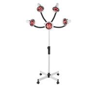 Wulimasun - Lámpara calefactora infrarroja de 5 cabezas (750 W, con ruedas infrarrojas, calor, lámpara de salón, calentador de pelo, altura ajustable, para cuidados capilares (blanco)