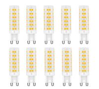 WULUN Bombillas LED G9 de color blanco cálido, 7 W, 700 lm, 3000 K, repuesto para bombilla halógena de 70 W, bombilla LED G9, no regulable, sin parpadeo, ángulo de haz de 360°, CA 220-240 V, 10…