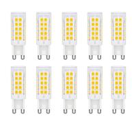 WULUN Bulbo LED G9 3W 2700k blanco cálido, luz no ajustable, equivalente a bulbo halógeno de 33w, bulbo de maíz LED G9 para iluminación doméstica, sin parpadeo, AC 220-240v,10 paquetes