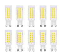 WULUN Bulbo LED G9 3W blanco frío 6500k, luz no ajustable, equivalente a bulbo halógeno de 33w, bulbo de maíz LED G9 para iluminación doméstica, sin parpadeo, AC 220-240v, 10 paquetes