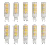 WULUN Bulbo LED G9 7w, blanco cálido 2700k, equivalente a bulbo halógeno de 70w, luz no ajustable, sin parpadeo, bulbo LED de ahorro de energía, 700mm, ac220-240v, 10 paquetes