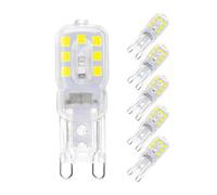 WULUN G9 3W led, 14 x 2835 SMd led, 6000k blanco frío, 300 lumen, luz no ajustable, reemplazable 30w G9 halógeno, 220-240v, 6 PCS
